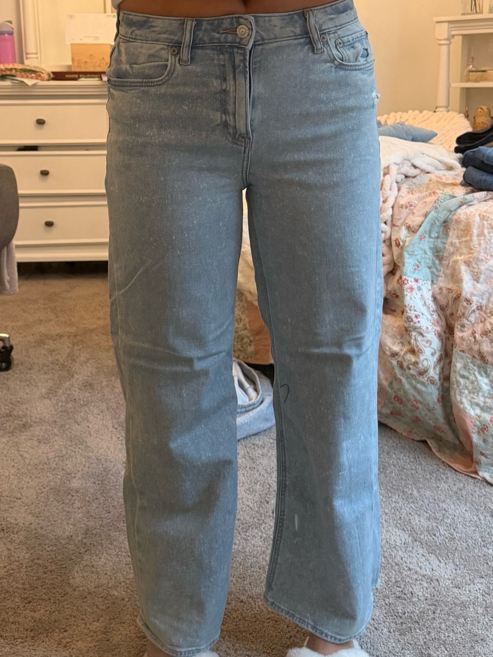 Light Wash Blue Women's Straight-Leg Jeans